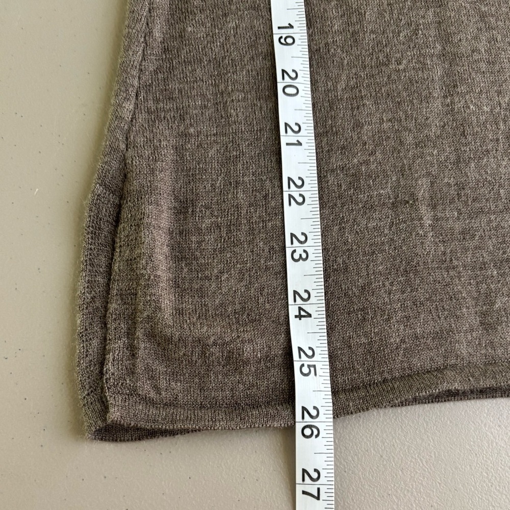 Smartwool Taupe brown Cowl Neck wool Sweater tunic pullover cozy warm - Picture 10 of 10